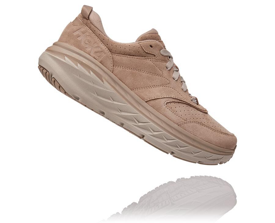 Zapatos Para Caminar Hoka One One Hombre Grises - Bondi L Suede - YKIB47932